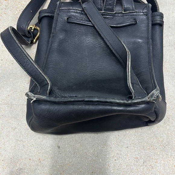 Coach Black Leather Backpack with Gold Accent - Picture 4 of 7